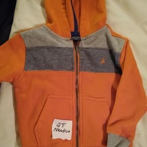 Orange hooded jacket. 2T Nautica
